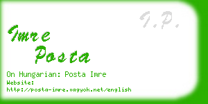 imre posta business card